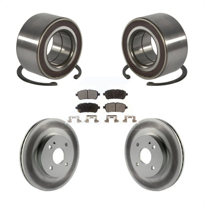 Wheel Bearing Coated Disc Brake Rotors And Pads Front Kit For 2011-2014 Mazda 2