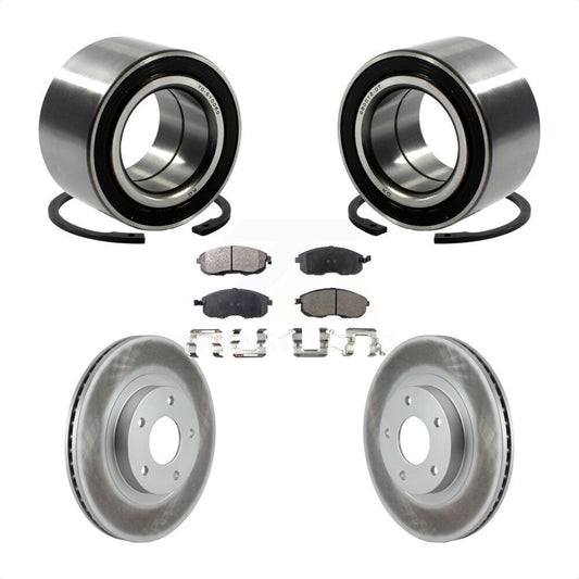 Wheel Bearing Coated Brake Rotor Pad Front Kit For Nissan Altima Maxima INFINITI