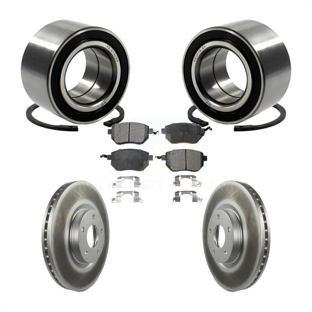 Wheel Bearing Coated Disc Brake Rotor And Pad Front Kit For Nissan Altima Maxima
