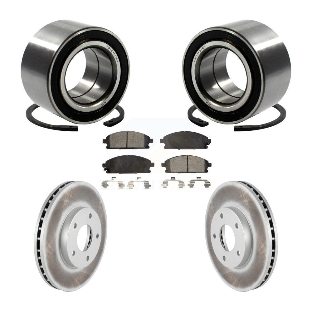 Wheel Bearing Coated Disc Brake Rotor Pad Front Kit For 2005-2006 Nissan X-Trail