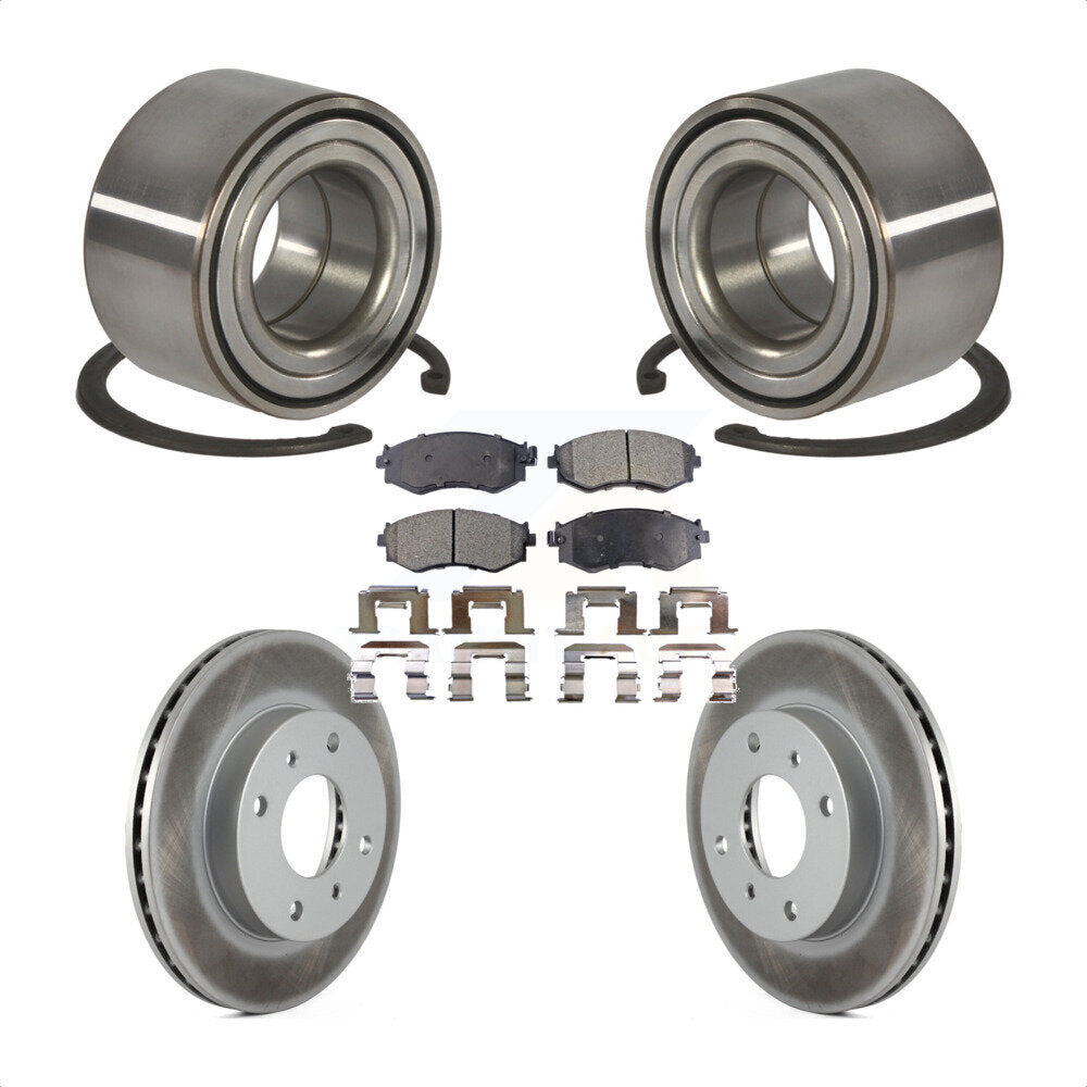 Wheel Bearing Coated Disc Brake Rotors And Pads Front Kit For Nissan Sentra 1.8L