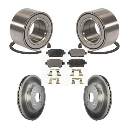 Wheel Bearing Coated Disc Brake Rotor & Pads Front Kit For 2001-2005 Toyota Echo