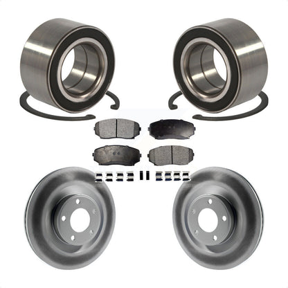Wheel Bearing Coated Disc Brake Rotor & Pads Front Kit For Ford Edge Lincoln MKX