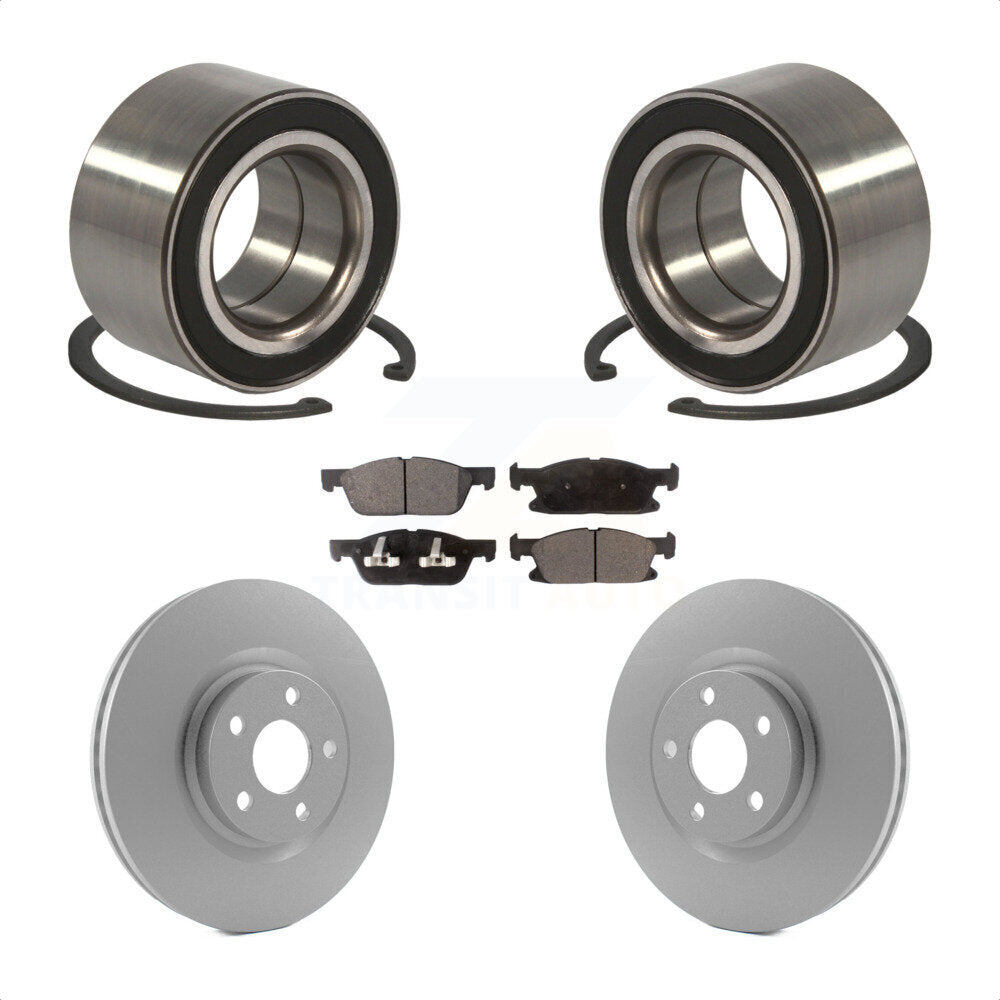 Wheel Bearing Coated Disc Brake Rotors And Pads Front Kit For Ford Edge
