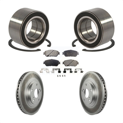 Wheel Bearing Coated Disc Brake Rotor & Pads Front Kit For 2004-2006 Lexus ES330
