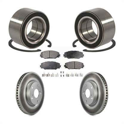 Wheel Bearing Coated Brake Rotor & Pads Front Kit For Toyota Matrix Pontiac Vibe