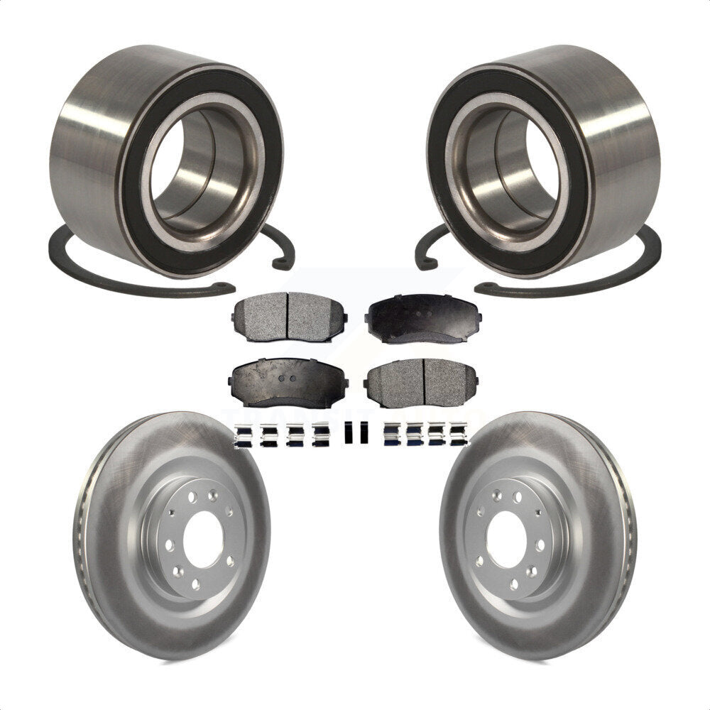 Wheel Bearing Coated Disc Brake Rotor And Pad Front Kit For 2007-2015 Mazda CX-9