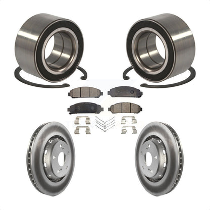 Wheel Bearing Coated Disc Brake Rotor & Pad Front Kit For 2009-2016 Toyota Venza