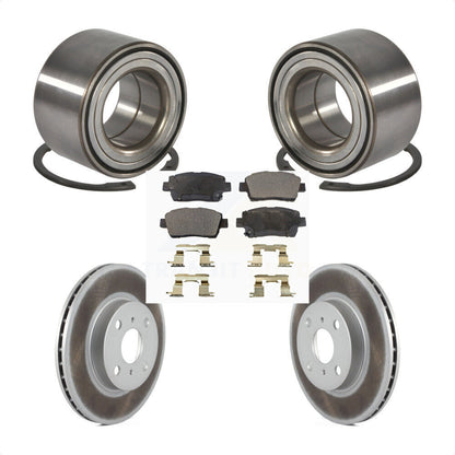 Wheel Bearing Coated Disc Brake Rotor & Pad Front Kit For 2001-2003 Toyota Prius