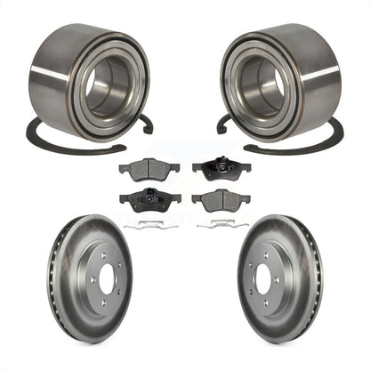 Wheel Bearing Coated Brake Rotor And Pad Front Kit For Ford Escape Mazda Tribute