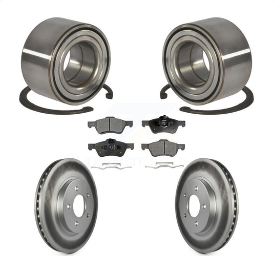 Wheel Bearing Coated Brake Rotor And Pad Front Kit For Ford Escape Mazda Tribute
