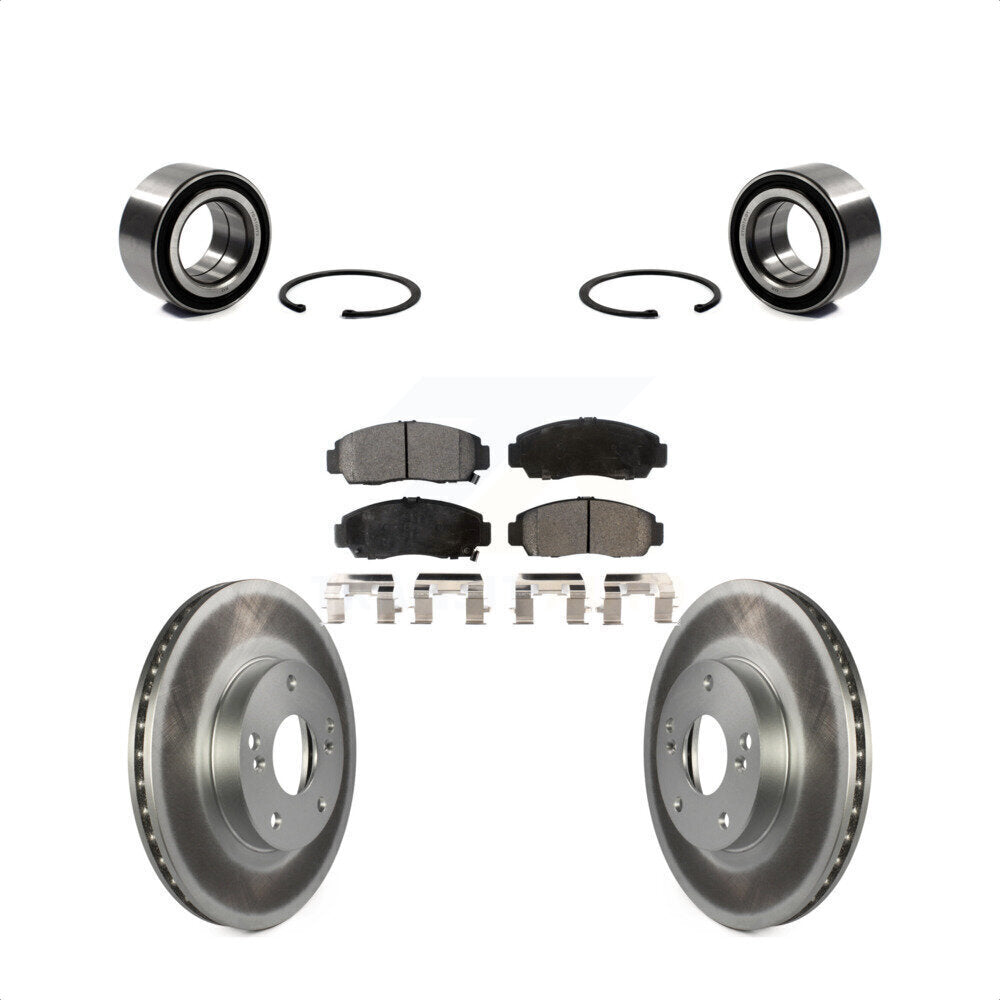 Wheel Bearing Coated Disc Brake Rotors And Pads Front Kit For Honda Accord