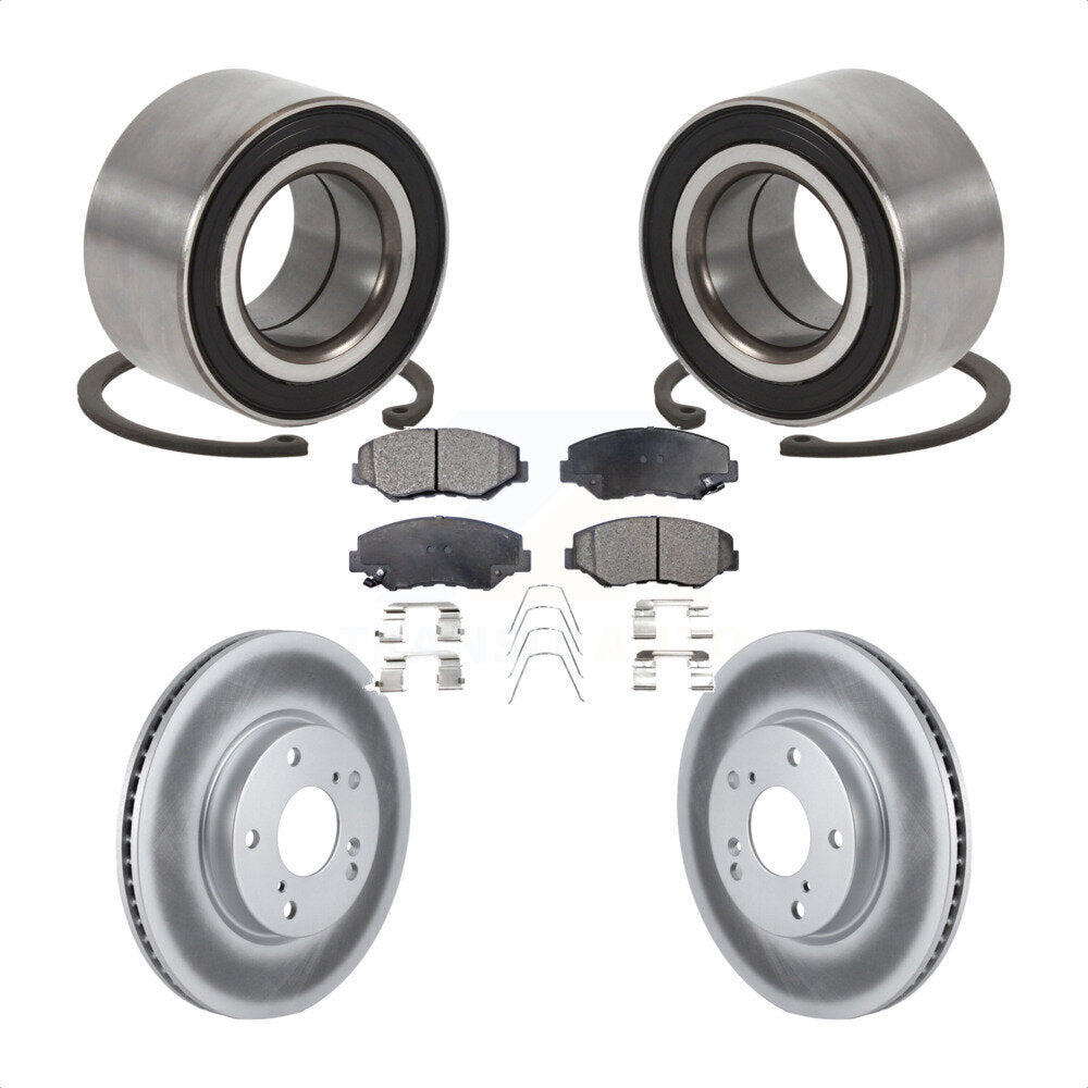 Wheel Bearing Coated Disc Brake Rotors And Pads Front Kit For Honda Civic