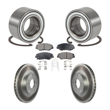 Wheel Bearing Coated Brake Rotor & Pads Front Kit For 2003-2011 Honda Element EX