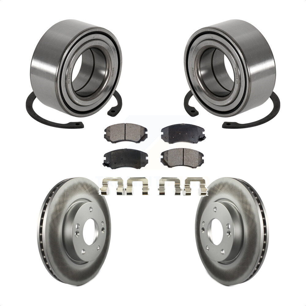 Wheel Bearing Coated Disc Brake Rotors And Pads Front Kit For Hyundai Tiburon