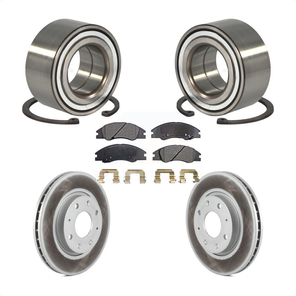Wheel Bearing Coated Disc Brake Rotor And Pad Front Kit For Kia Spectra Spectra5