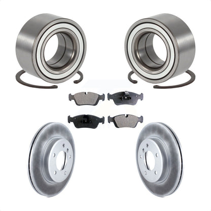 Wheel Bearing Coated Disc Brake Rotor Pad Front Kit For 2001-2005 BMW 325i 325xi