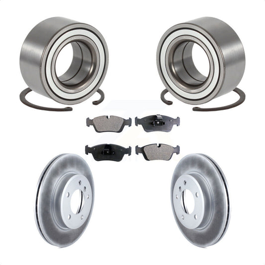 Wheel Bearing Coated Disc Brake Rotor Pad Front Kit For 2001-2005 BMW 325i 325xi