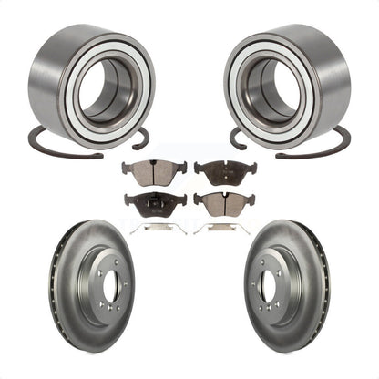 Wheel Bearing Coated Disc Brake Rotor Pad Front Kit For 2001-2005 BMW 330i 330xi