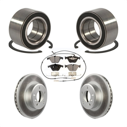 Wheel Bearing Coated Brake Rotor & Pads Front Kit For BMW 530xi 528i xDrive 535i