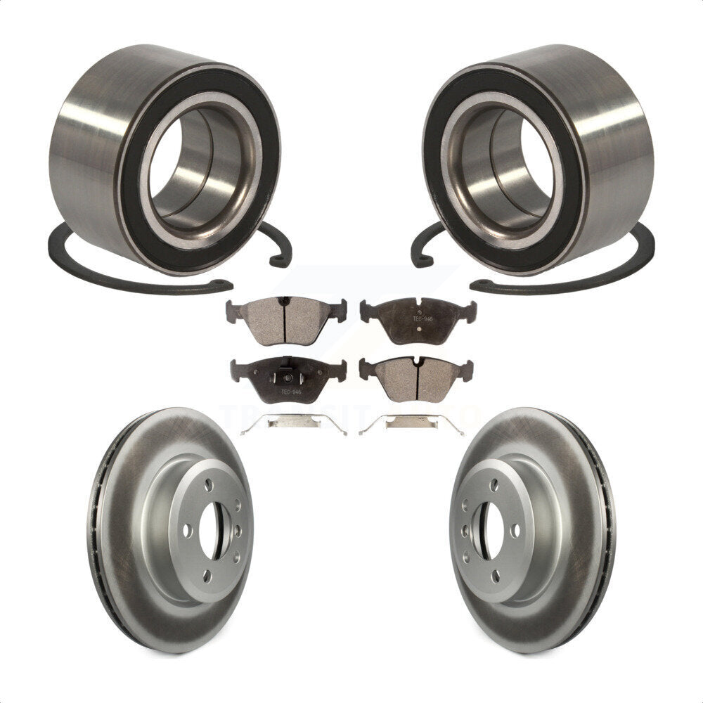 Wheel Bearing Coated Disc Brake Rotors And Pads Front Kit For 2004-2010 BMW X3