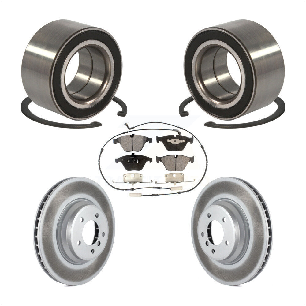 Wheel Bearing Coated Disc Brake Rotor & Pads Front Kit For BMW 335i xDrive 335xi