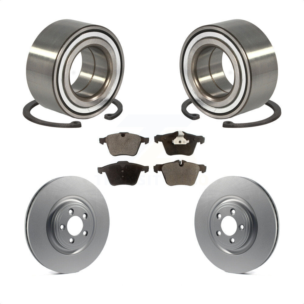 Wheel Bearing Coated Disc Brake Rotors And Pads Front Kit For Jaguar XJ