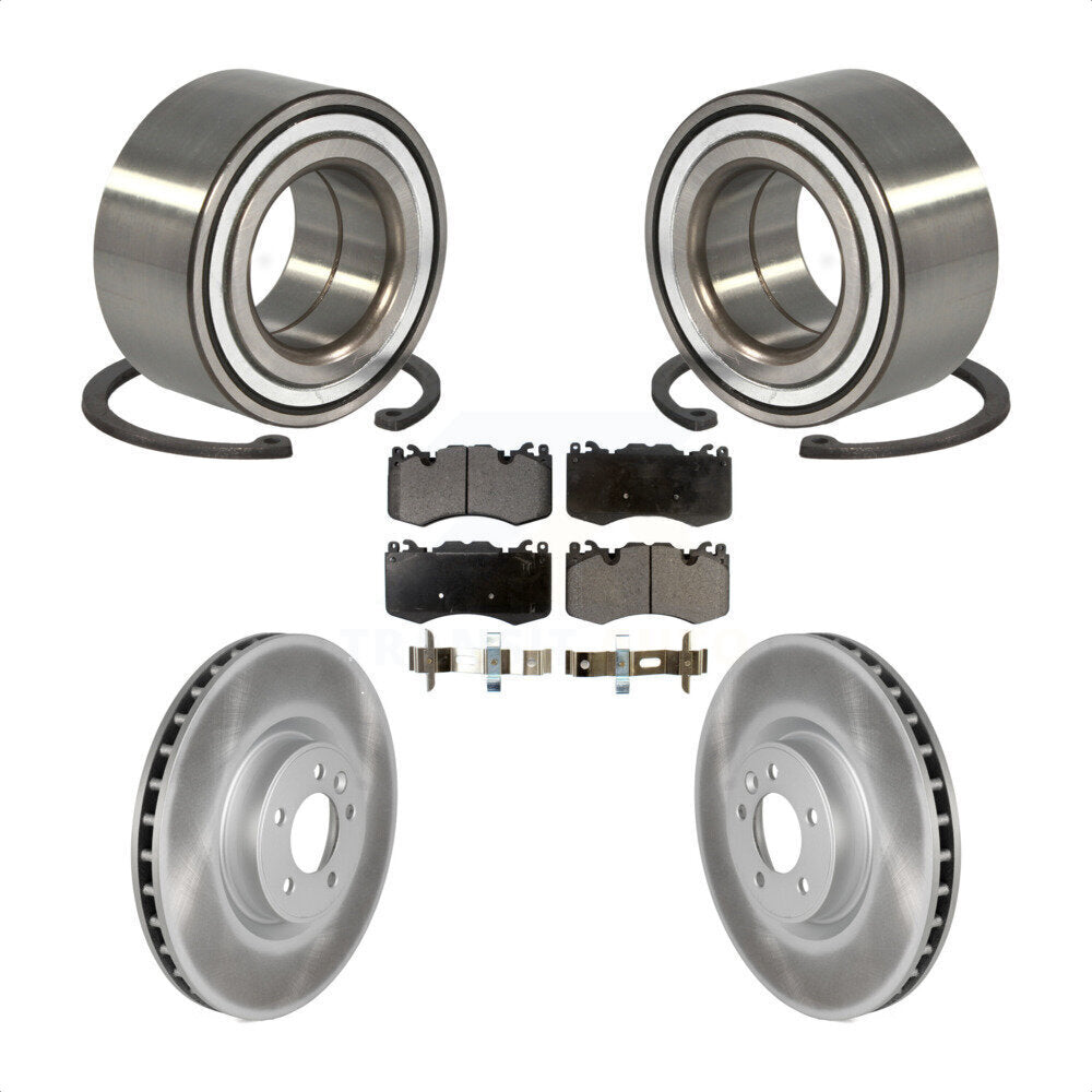 Wheel Bearing Coated Disc Brake Rotor & Pad Front Kit For Land Rover Range Sport