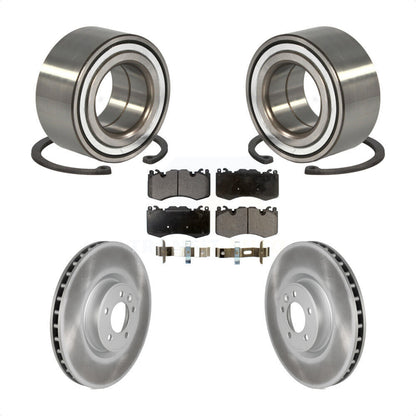Wheel Bearing Coated Disc Brake Rotor & Pad Front Kit For Land Rover Range Sport