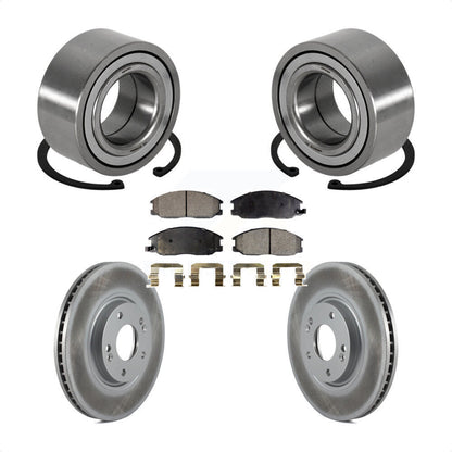 Wheel Bearing Coated Disc Brake Rotor And Pad Front Kit For 2004-2006 Kia Amanti