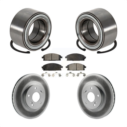 Wheel Bearing Coated Disc Brake Rotor And Pads Front Kit For 2003-2006 Acura MDX
