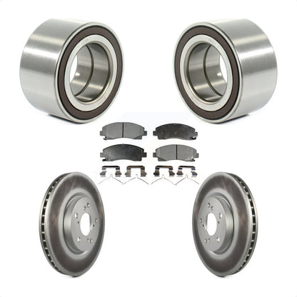 Wheel Bearing Coated Brake Rotor And Pad Front Kit For 2006-2014 Honda Ridgeline