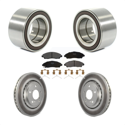 Wheel Bearing Coated Brake Rotor And Pad Front Kit For 2017-2019 Honda Ridgeline