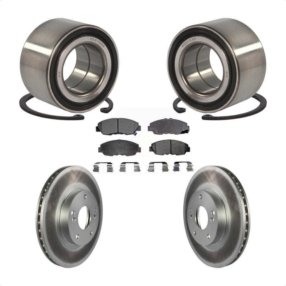 Wheel Bearing Coated Brake Rotor Pad Front Kit For 2011 Honda Civic GX with 1.8L