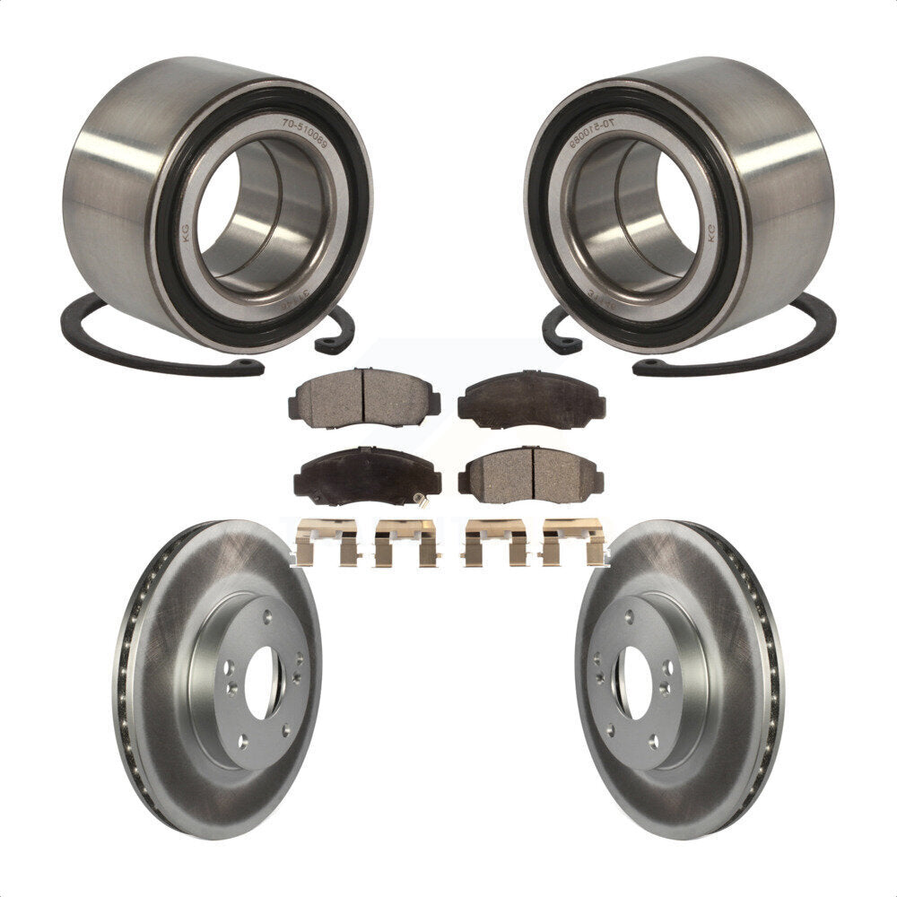 Wheel Bearing Coat Brake Rotor Pads Front Kit For 06-10 Honda Civic GX with 1.8L