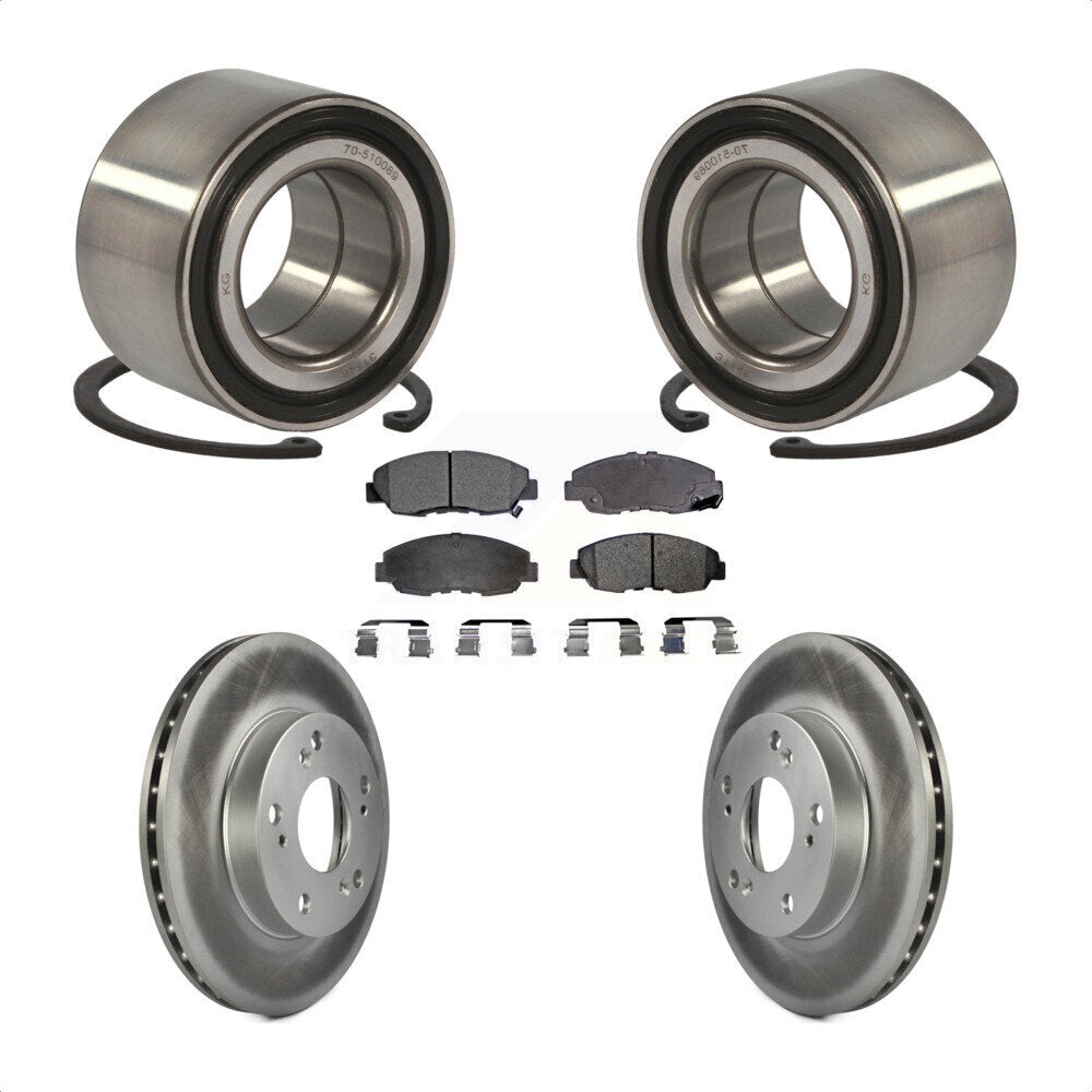 Wheel Bearing Coated Disc Brake Rotors And Pads Front Kit For Honda Civic
