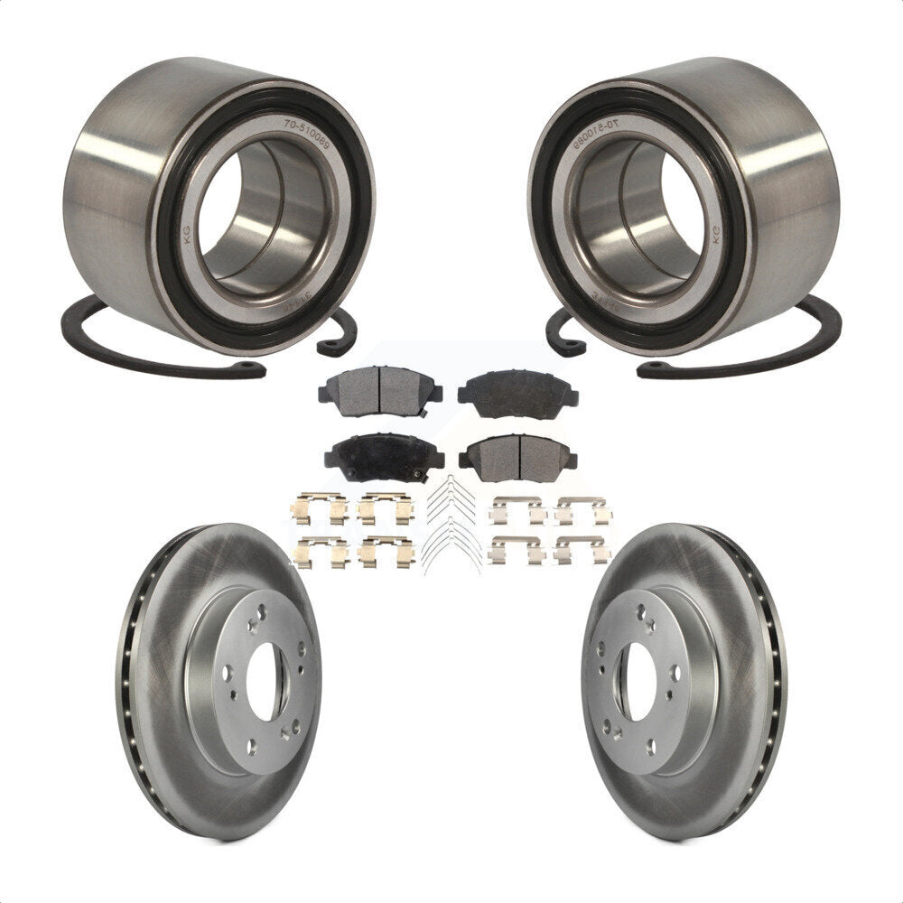 Wheel Bearing Coated Disc Brake Rotors And Pads Front Kit For Honda Civic