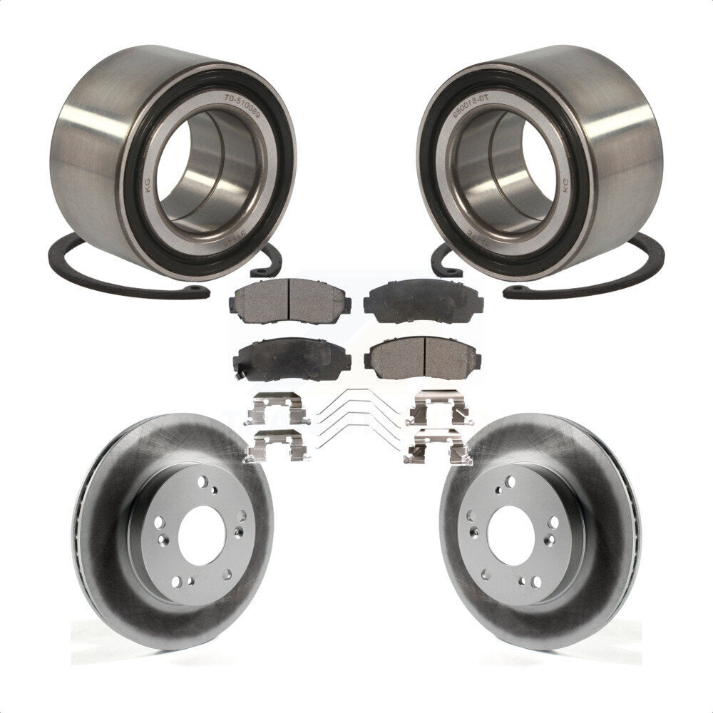 Wheel Bearing Coated Disc Brake Rotors And Pads Front Kit For Honda Civic
