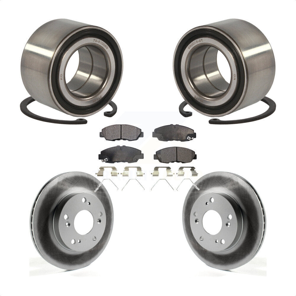 Wheel Bearing Coated Disc Brake Rotors And Pads Front Kit For Honda Civic