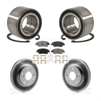 Wheel Bearing Coated Disc Brake Rotor & Pads Front Kit For Honda Civic Acura ILX