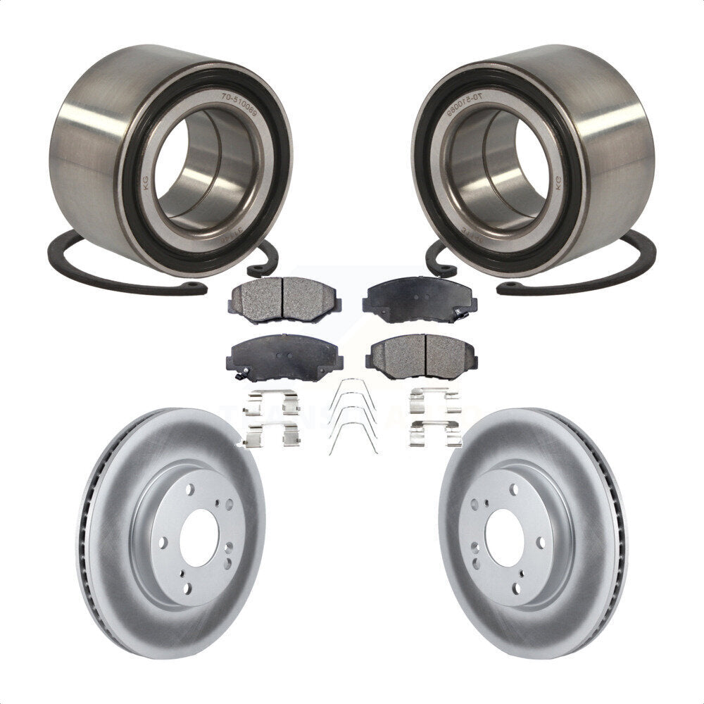 Wheel Bearing Coated Disc Brake Rotors And Pads Front Kit For Honda Civic