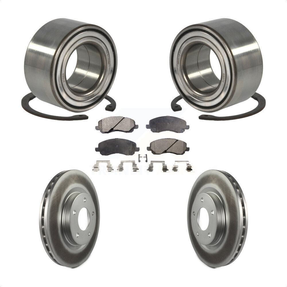 Wheel Bearing Coated Brake Rotor Pad Front Kit For Mitsubishi Jeep Outlander RVR