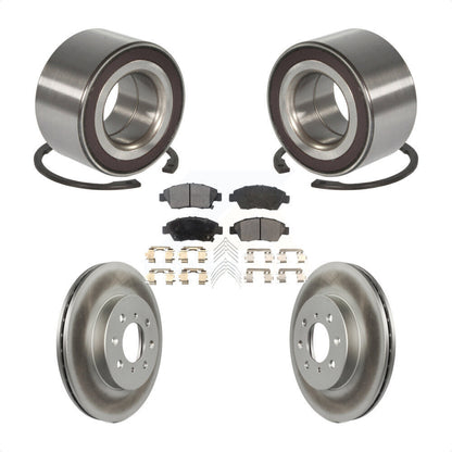 Wheel Bearing Coated Disc Brake Rotor And Pads Front Kit For 2007-2008 Honda Fit