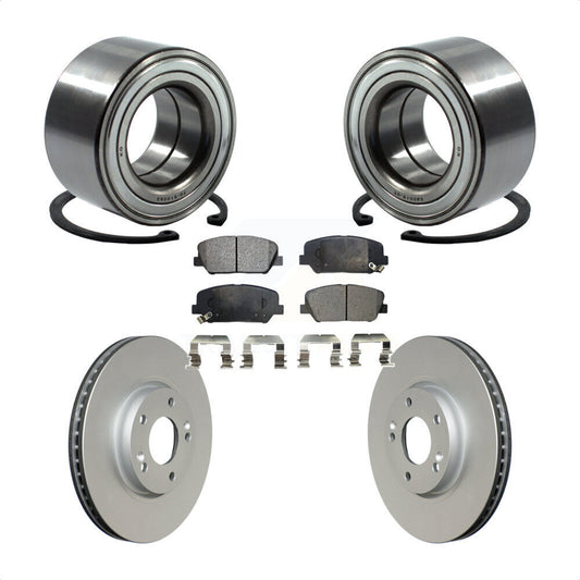 Wheel Bearing Coated Brake Rotor Pad Front Kit For Hyundai Veloster Turbocharged