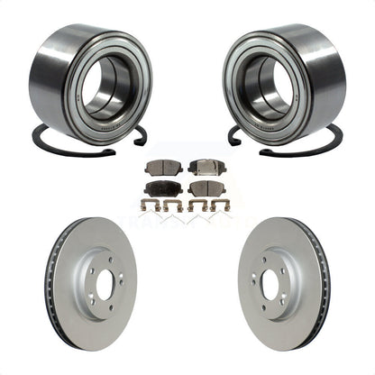 Wheel Bearing Coated Brake Rotor Pad Front Kit For Kia Forte Forte5 Hyundai Koup