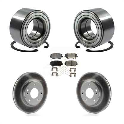 Wheel Bearing Coated Brake Rotor Pads Front Kit For Kia Forte Hyundai Elantra GT