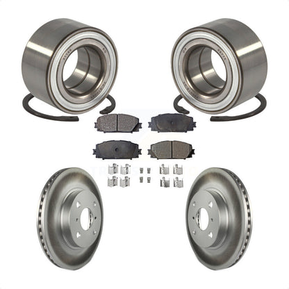 Wheel Bearing Coated Brake Rotor Pad Front Kit For Toyota Yaris Prius C Scion iQ