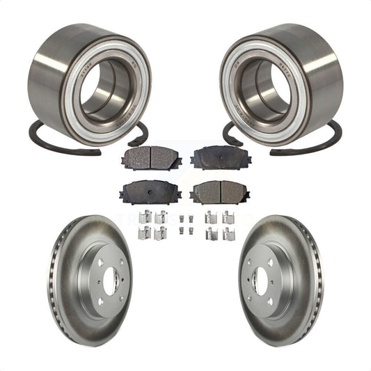 Wheel Bearing Coated Brake Rotor Pad Front Kit For Toyota Yaris Prius C Scion iQ