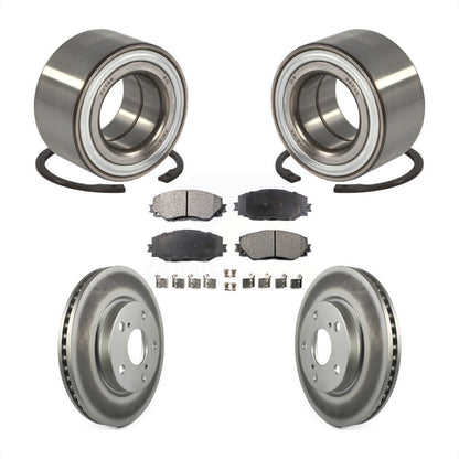 Wheel Bearing Coated Disc Brake Rotor Pad Front Kit For 2017-2018 Toyota Prius V