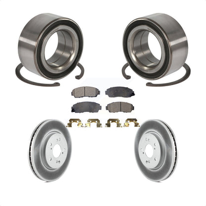 Wheel Bearing Coated Disc Brake Rotor & Pad Front Kit For Honda Accord Crosstour